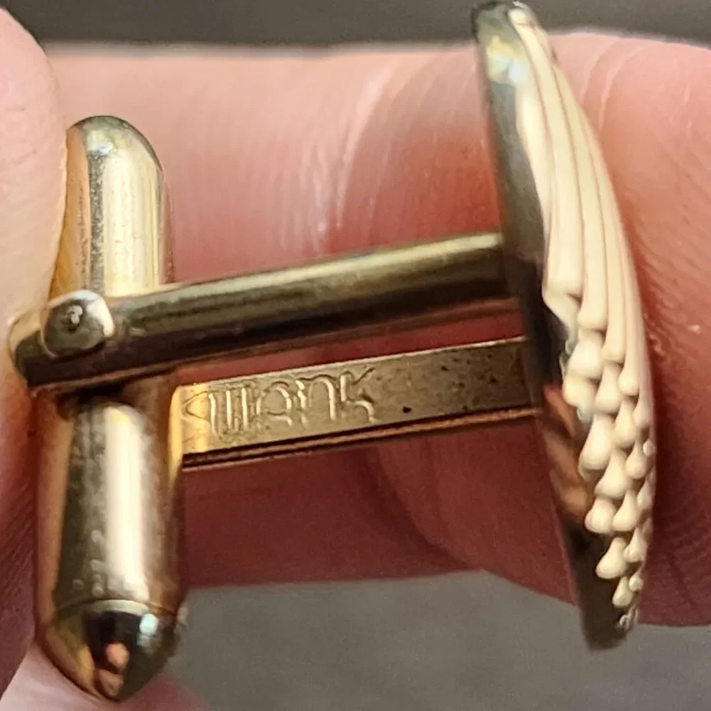 18K Gold Plated Antique Vintage Swank Gold Cufflinks Cuff Links